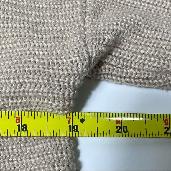 Michael Kors Beige Mock Neck Ribbed Knit Sweater Women's Size Large - Picture 7 of 16